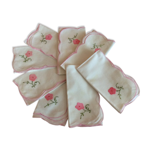 Serviettes service nappe anciennes