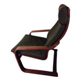 Scandinavian armchair in black leather