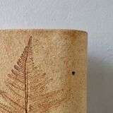 Ceramic vase decorated herbarium by Raymonde Leduc, Vallauris