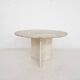 Vintage travertine round dining table, The Netherlands 1970's