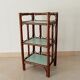 Vintage stand shelf in bamboo and rattan