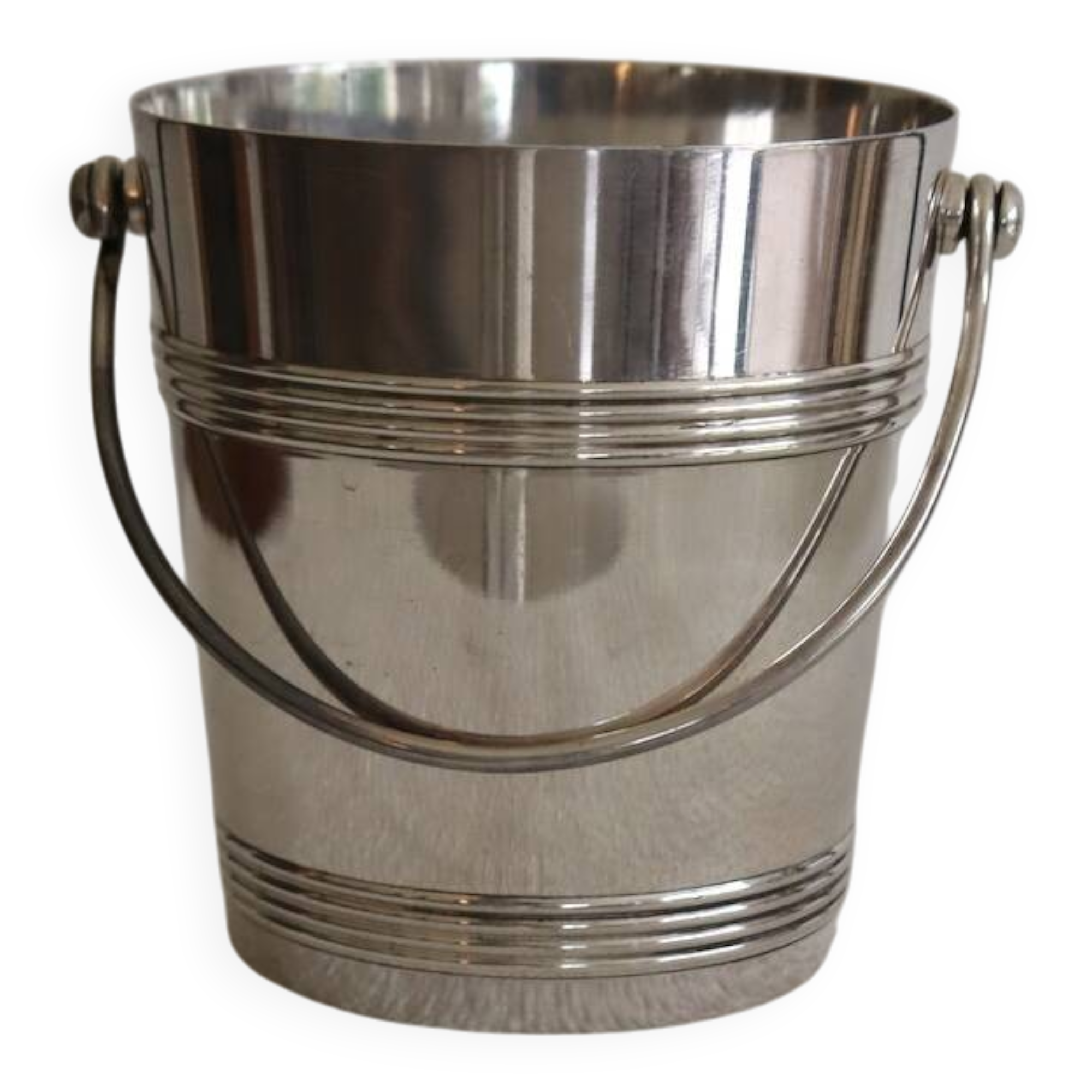 Christofle ice bucket in silver-plated metal, Biarritz model