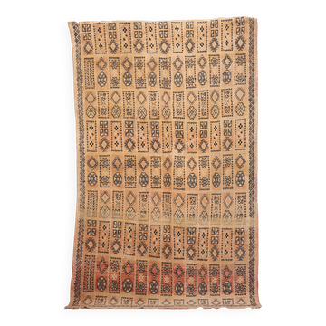 Tapis marocain vintage 134 x 221 cm - Tapis en laine berbère - Tapis fait main authentique