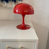Red metal mushroom lamp
