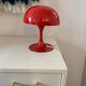 Red metal mushroom lamp