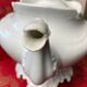 Large white porcelain teapot XIX