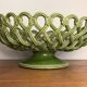 Homemade ceramic woven basket Pichon Uzès 1960 vintage