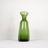 Mid-century modern collection of six green vases by Erik Hoglund, Sweden, 1960s.