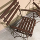 Paire fauteuils de jardin pliants