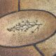 Round oval ceramic coffee table by Barrois Vallauris, 1960, herbarium model