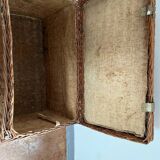 Old wicker transport trunk, early 20th century