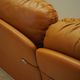 Orange leather sofa, Space Age design, 1960s, production: Italy