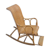 Rocking-chair en rotin