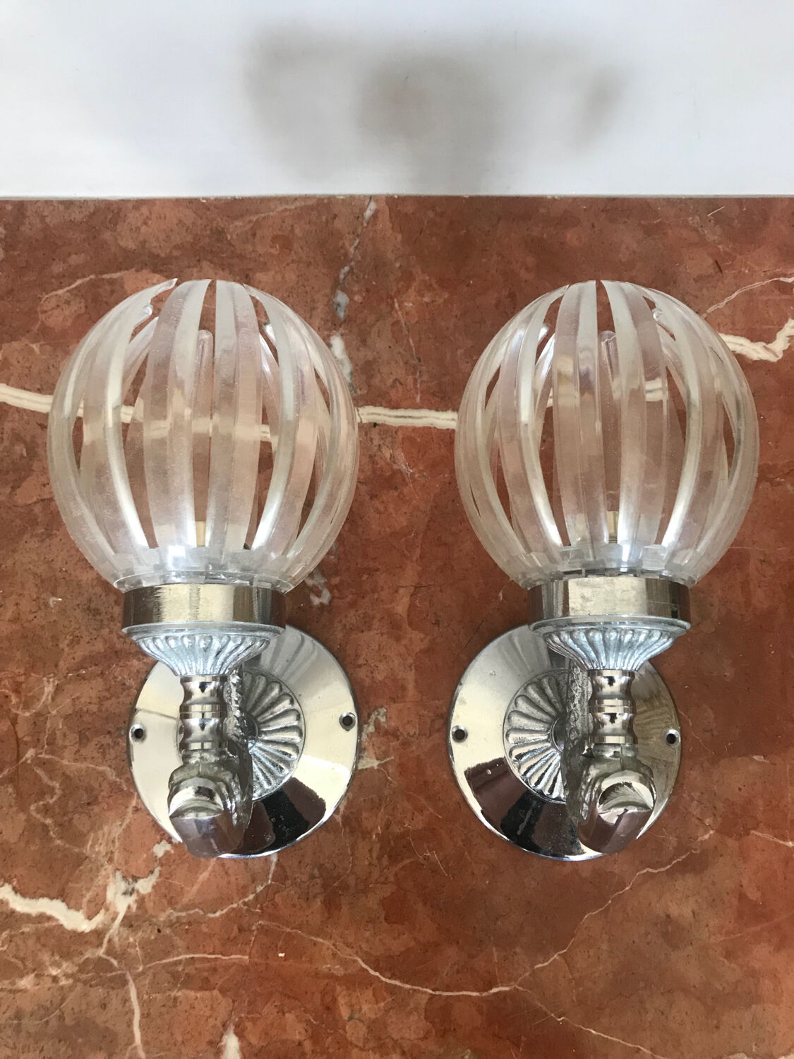 Pair of fish wall sconces