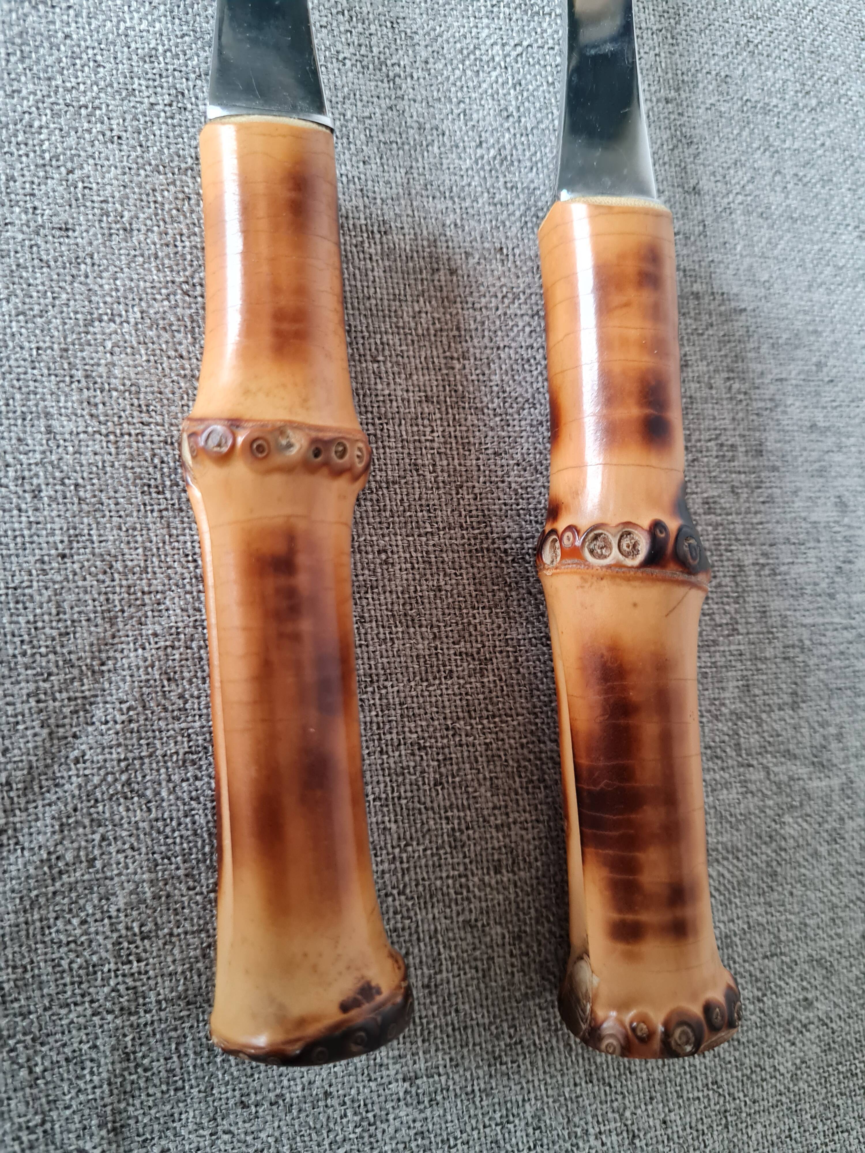 Bamboo handle salad servers