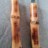 Bamboo handle salad servers
