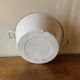 Large vintage basin in white enameled sheet metal