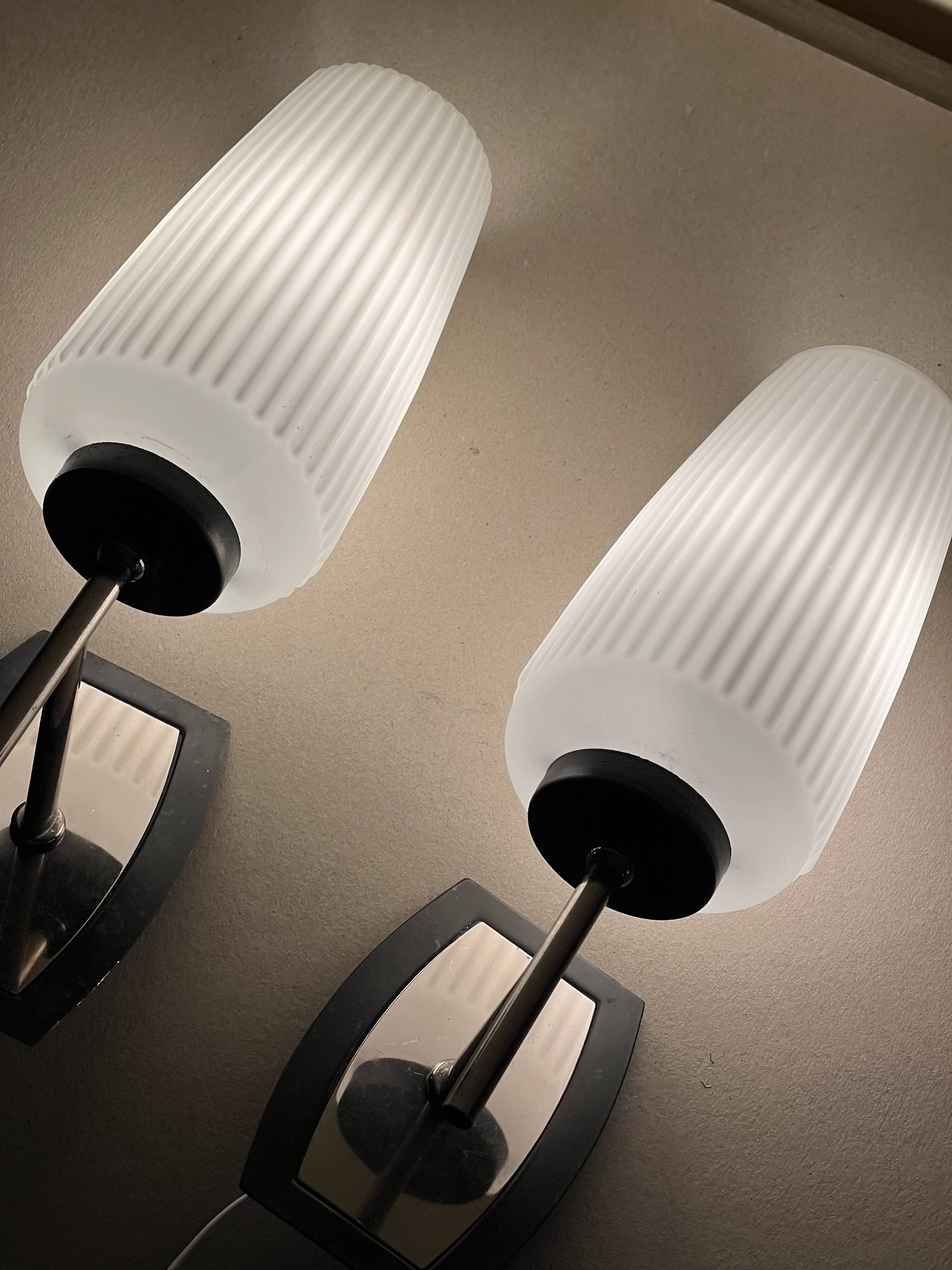 Pair of Italian mid-century wall lights, 1960-70s