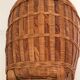 Panier de linge en rotin osier rond vintage