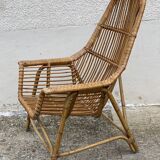 Vintage rattan armchair 1960