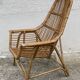 Fauteuil rotin vintage 1960