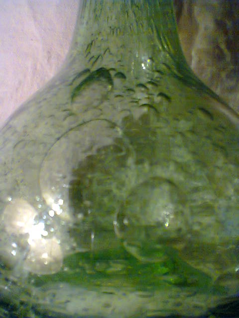 Vase doilies in blown glass bubble 1960/1970