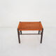 Mid-century sisal and wooden stool, The Netherlands 1950's
