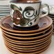 Tableware service plates and cups Argenteuil La Louvière Boch 1960