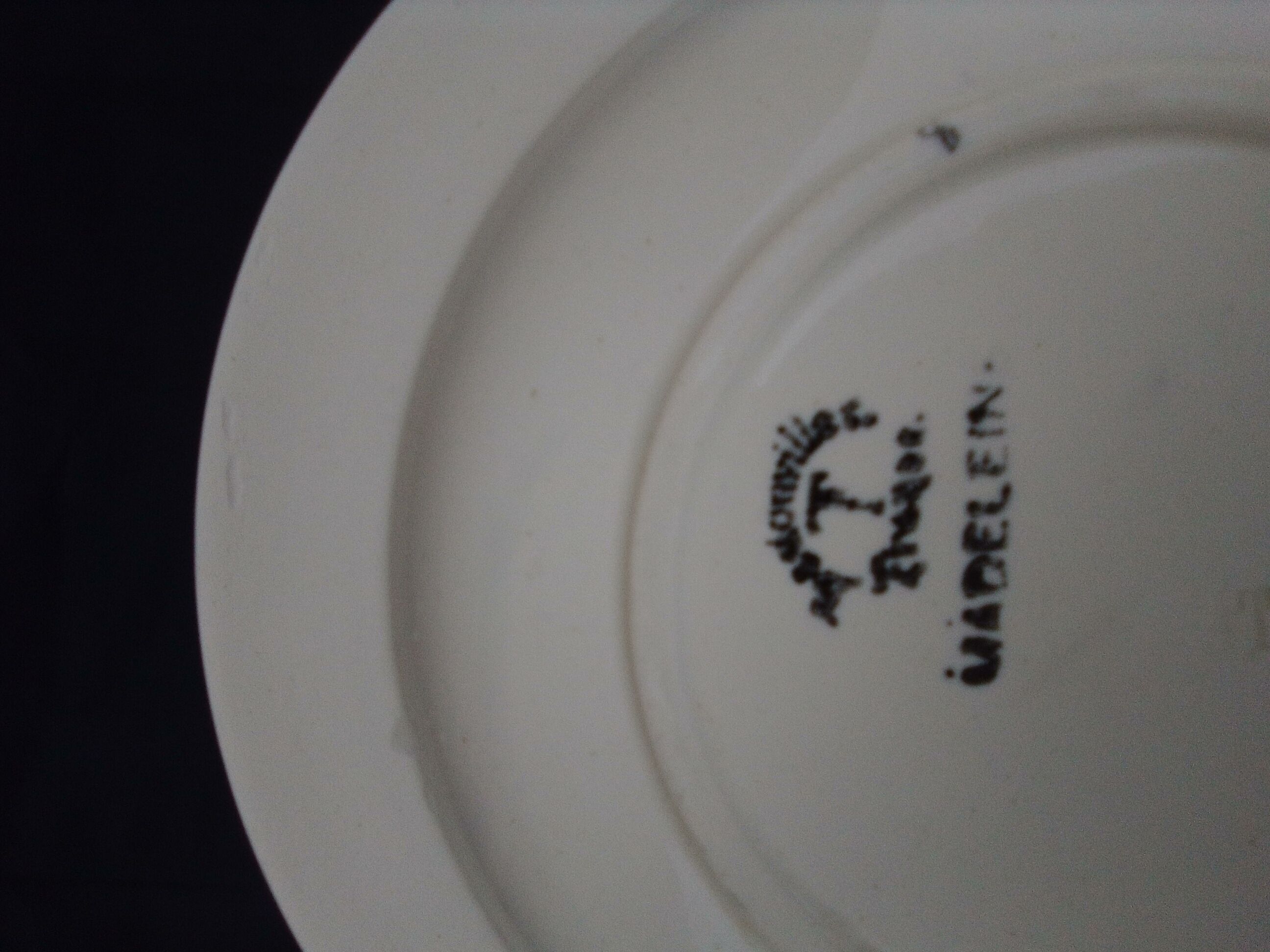 Hollow plate in Badonviller earthenware modle Madeleine diam 22 cm