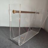 Vintage Roche Bobois plexiglass magazine door