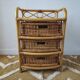 Vintage commode in rattan and wicker