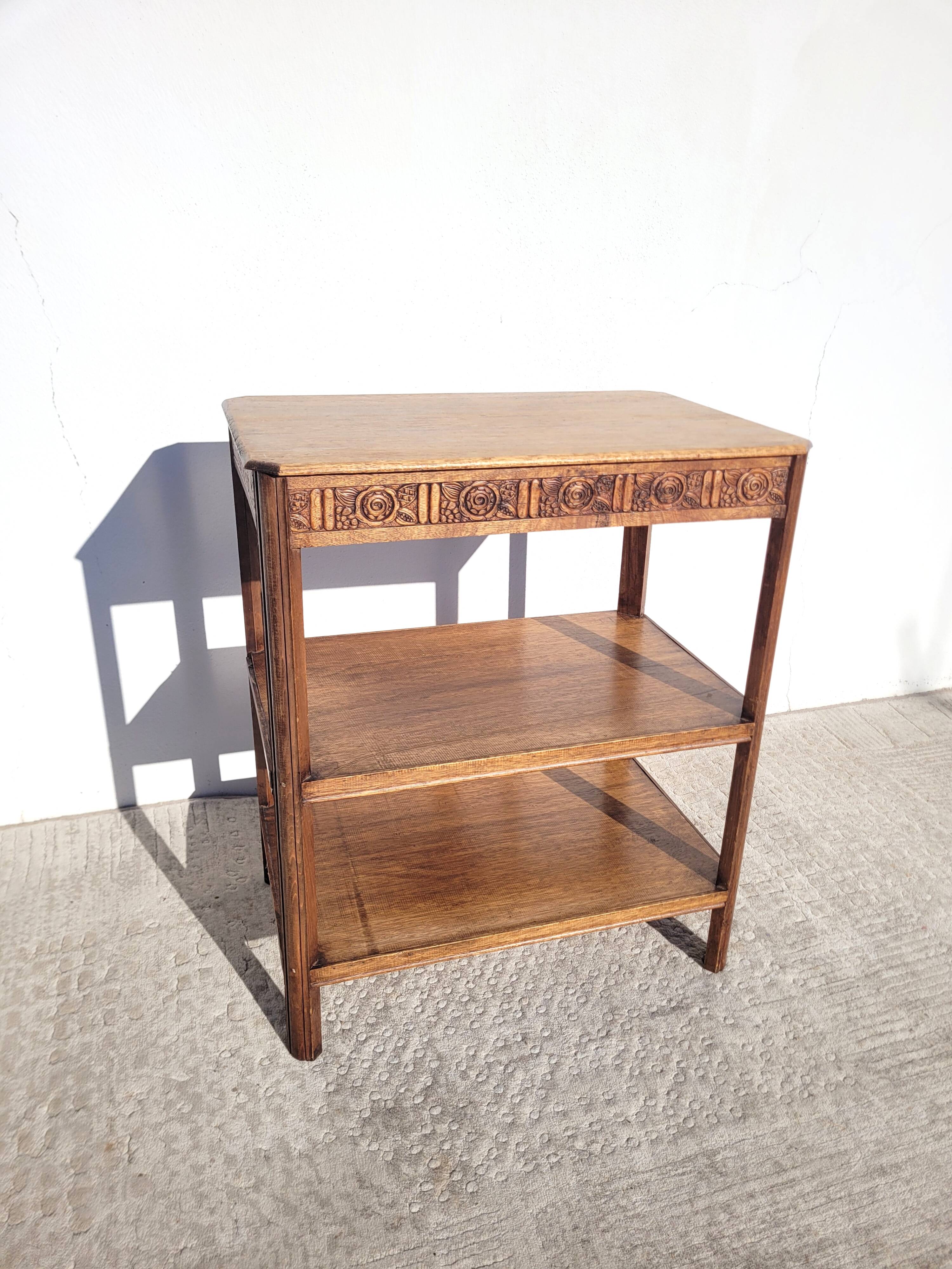 1940s side table or wooden side table