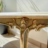 Vintage marble and bronze coffee table