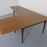 Large Danish Boomerang Teak Coffee Table, 1960s