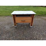 Wood and marble kitchen chopping board