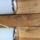Pair of modernist wall light bauhaus minimalist tube half cilindre