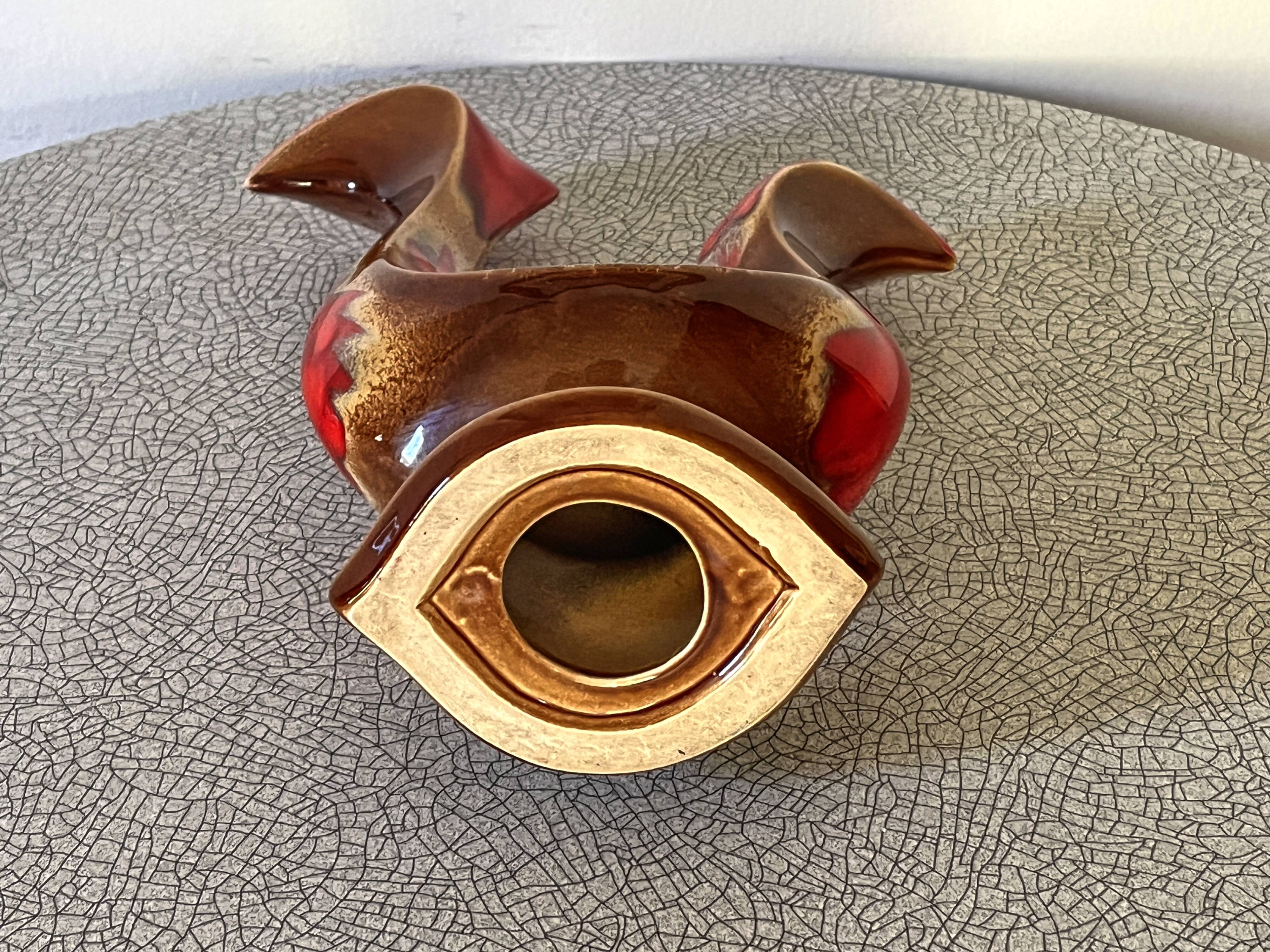 Vintage ceramic double candlestick or candle holder