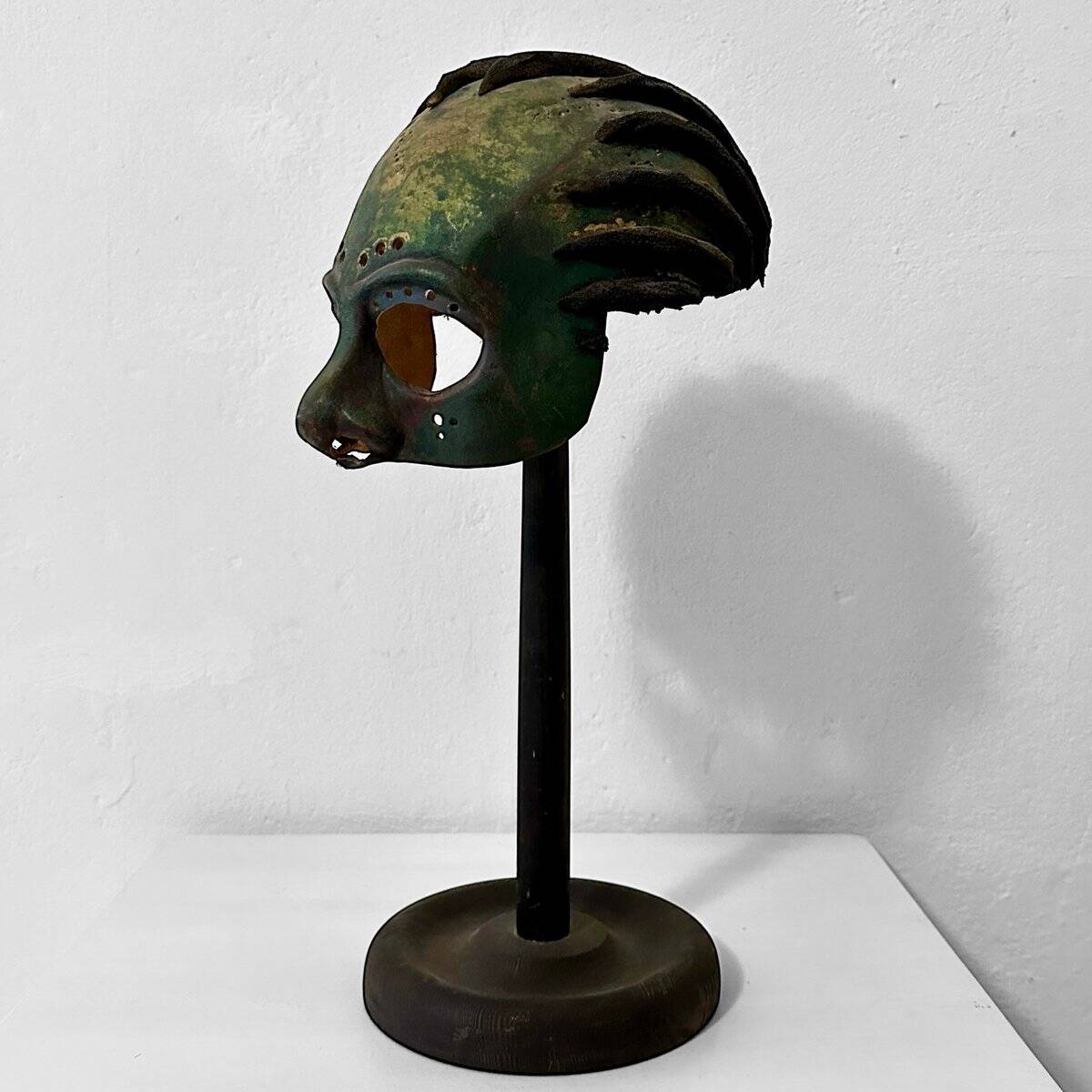 Theater Mask in Treated Leather by Wolfgang Utzt for Theater Play Ragtime, 1992