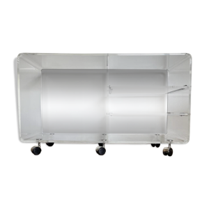 Étagère sur roulettes, - plexiglas