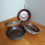 4 assiettes creuses en grès de Bouffioulx signées Maurice Pitot Belgique