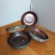 Bouffioulx soup plates plates signed Maurice Pitot Belgium