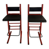 Set of 2 modular stools Errebi Italy from 1980 vintage