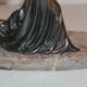 Art deco lamp in regul and marble "woman holding a globe"