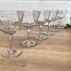 Set of 6 wine glasses in cut glass