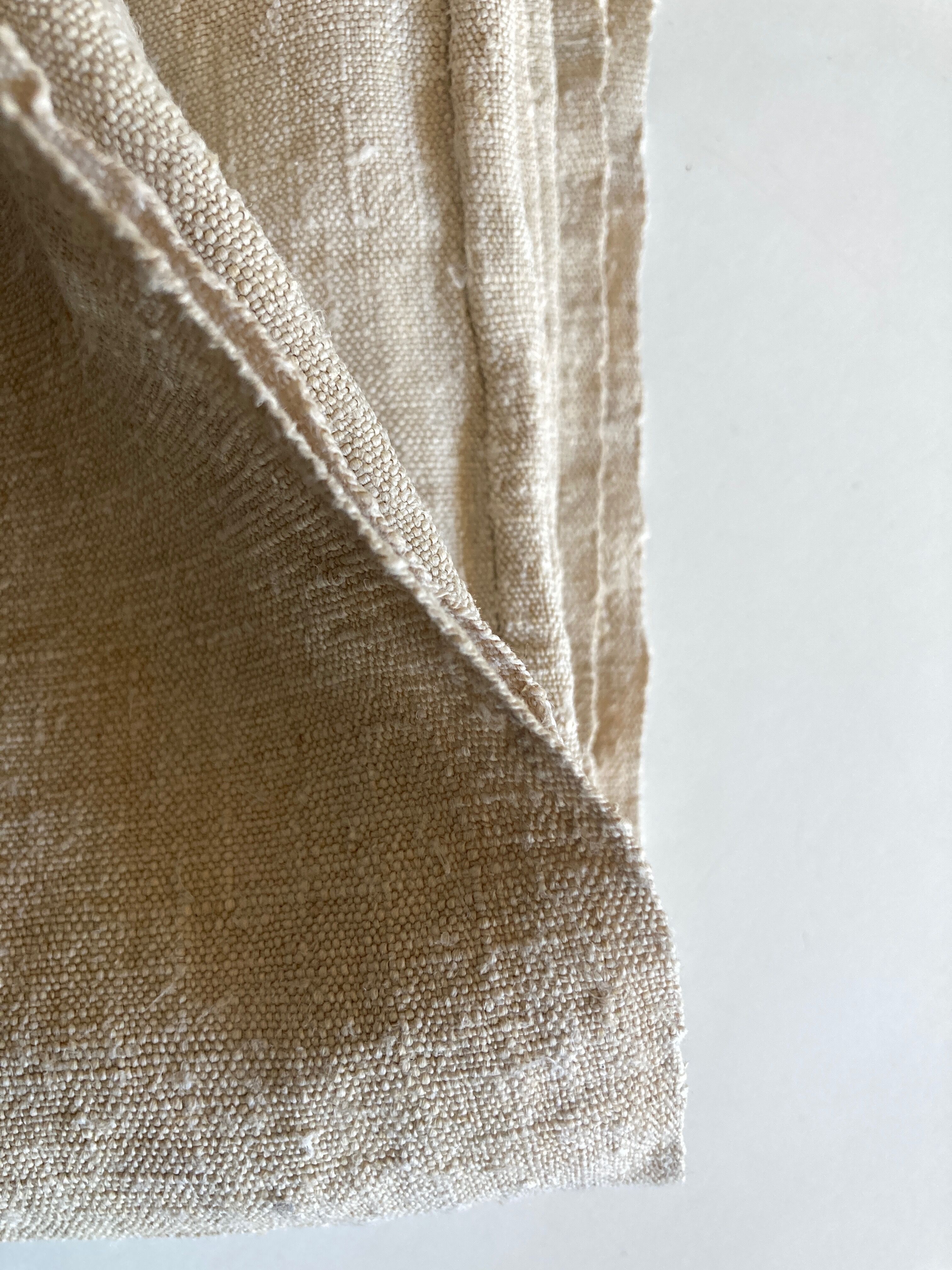 Raw hemp tablecloth 19th trousseau reserve 2m x 2m