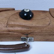 étui bois queue billard vintage