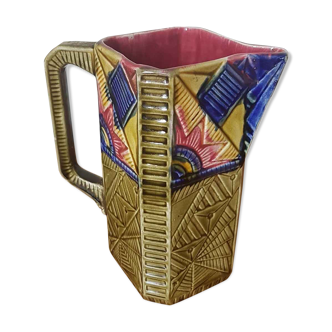 Pitcher in dabbling from the onnaing earthenware factory
