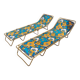 Set de 2 lits de camp/bain de soleil lafuma vintage