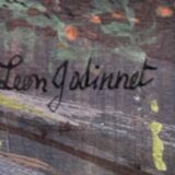 Gouache painting "Place la Madeleine" Paris by Léon Godinnet (1925-1989) + C