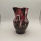 Pichet Vallauris vintage glazed ceramic with red drip design from the 1960s.